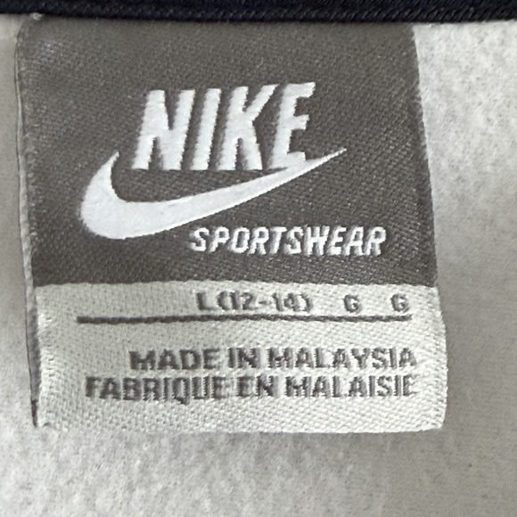 VTG Y2K Nike Sportswear Jacket Women's Large Athleisure Full Zip White/Blue - Picture 3 of 7